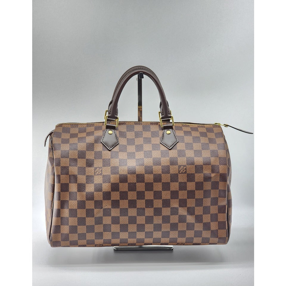 Louis Vuitton Speedy 35 Tote in Damier Ebene Canvas | Mint Condition