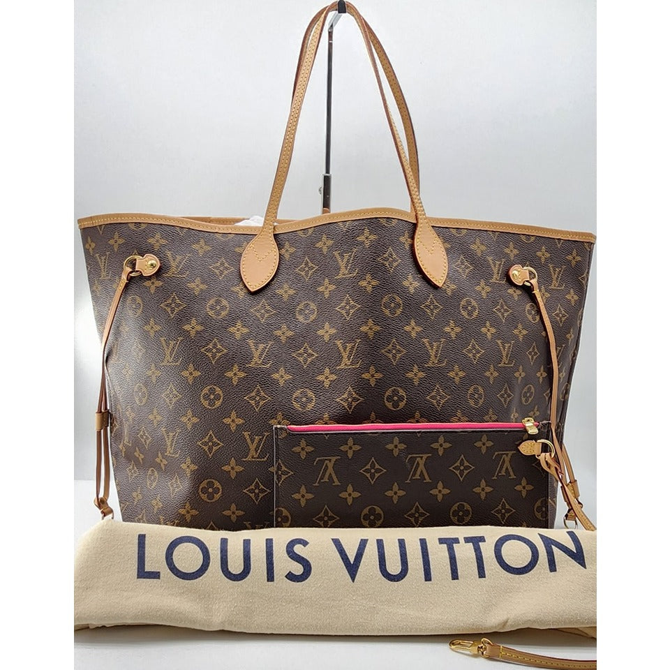 Louis Vuitton Neverfull GM Tote W/Pochette in Monogram Canvas in Mint Condition