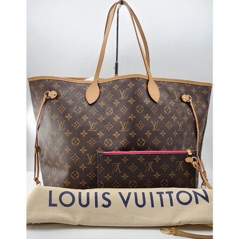Louis Vuitton Neverfull GM Tote W/Pochette in Monogram Canvas in Mint Condition