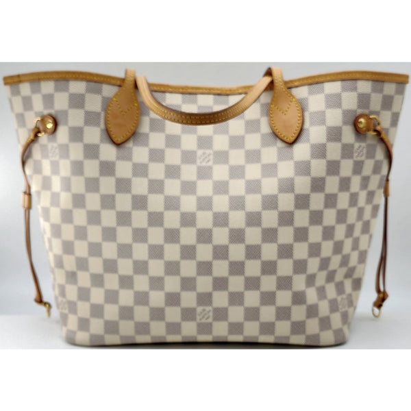 Louis Vuitton Neverfull MM Tote Damier Azur Canvas Mint Condition