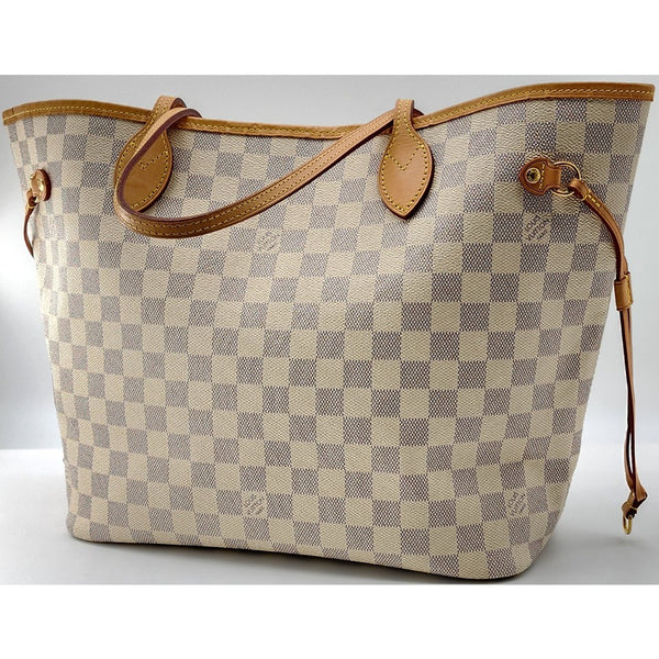 Louis Vuitton Neverfull MM Tote Damier Azur Canvas Mint Condition