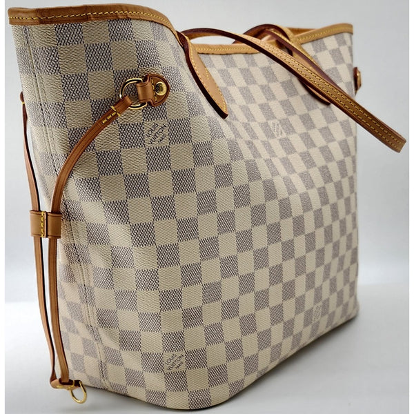 Louis Vuitton Neverfull MM Tote Damier Azur Canvas Mint Condition