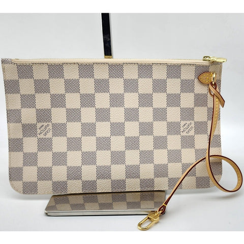 Louis Vuitton Neverfull GM Pochette in Damier Azur Canvas Mint Condition