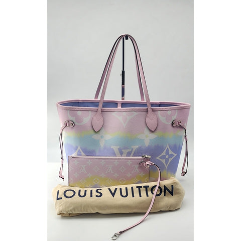 Louis Vuitton Escale Pastel Pink Neverfull MM With Pochette In Like New Condition