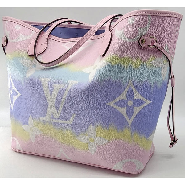 Louis Vuitton Escale Pastel Pink Neverfull MM With Pochette In Like New Condition