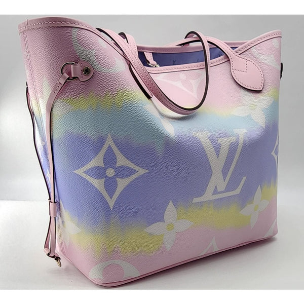 Louis Vuitton Escale Pastel Pink Neverfull MM Without Pochette In Like New Condition