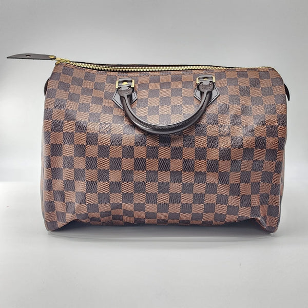 Speedy 35 Tote in Damier Ebene Canvas | Like New Condition