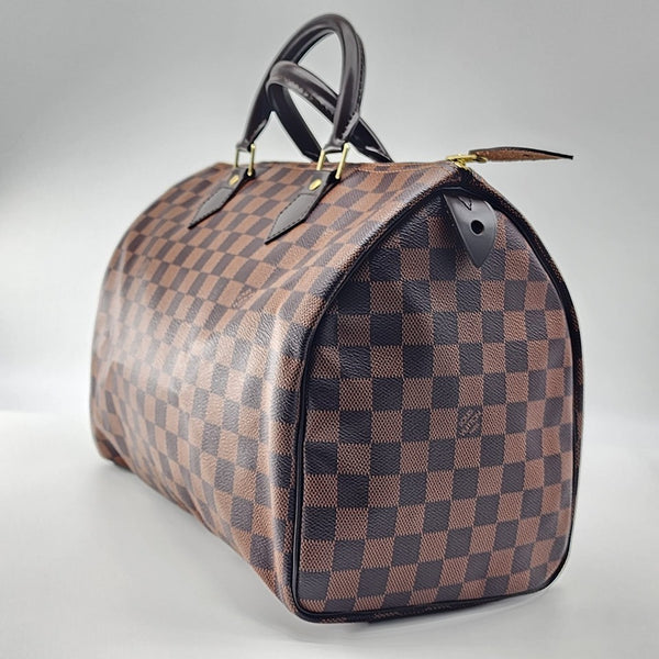 Speedy 35 Tote in Damier Ebene Canvas | Like New Condition