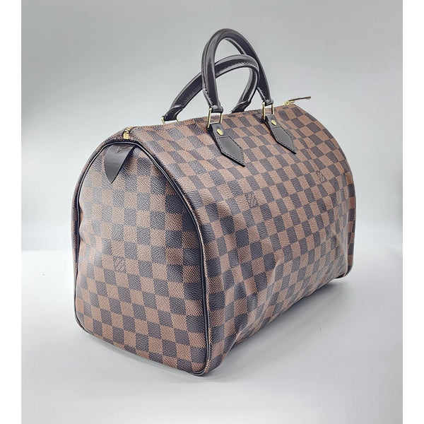 Speedy 35 Tote in Damier Ebene Canvas | Like New Condition