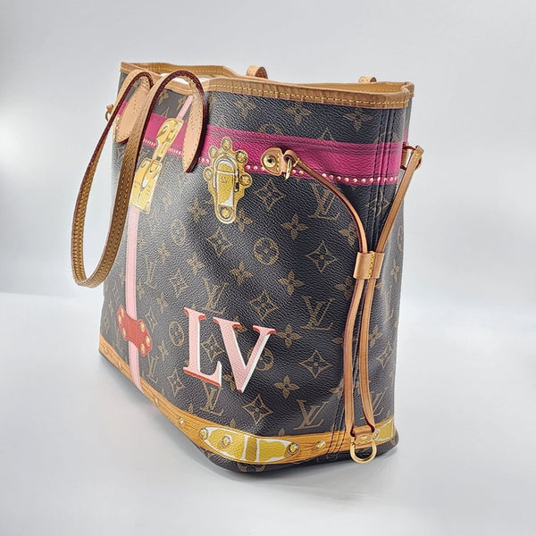 Louis Vuitton Neverfull L'oeil Screenl MM Tote In Like New Condition