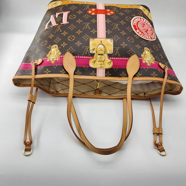 Louis Vuitton Neverfull L'oeil Screenl MM Tote In Like New Condition