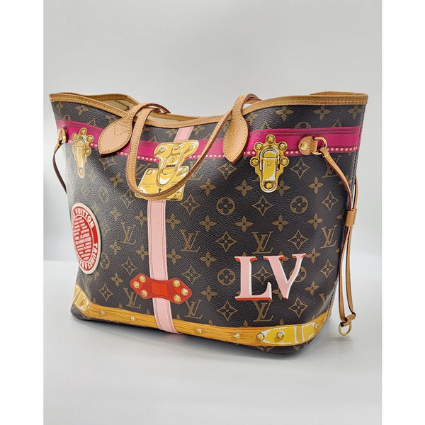 Louis Vuitton Neverfull L'oeil Screenl MM Tote In Like New Condition
