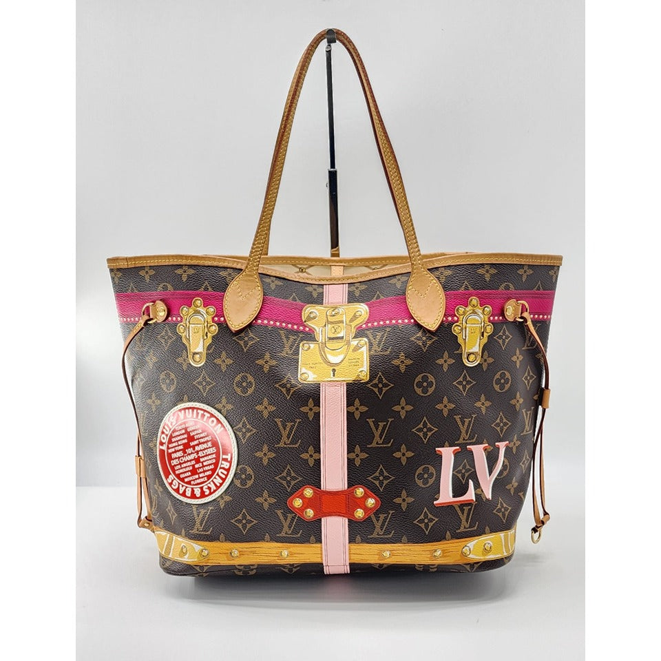 Louis Vuitton Neverfull L'oeil Screenl MM Tote In Like New Condition