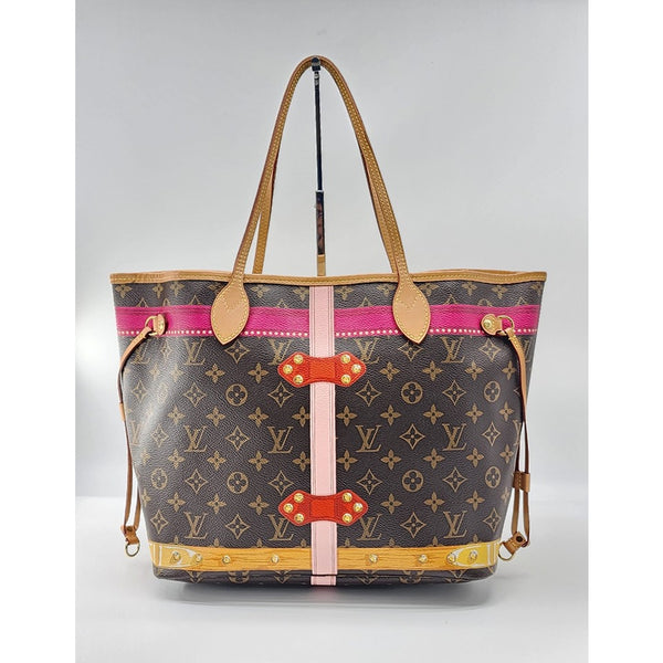 Louis Vuitton Neverfull L'oeil Screen MM Tote With Pochette In Like New Condition