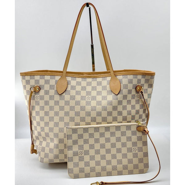 Louis Vuitton Neverfull MM Tote Damier Azur Canvas Super Mint Condition