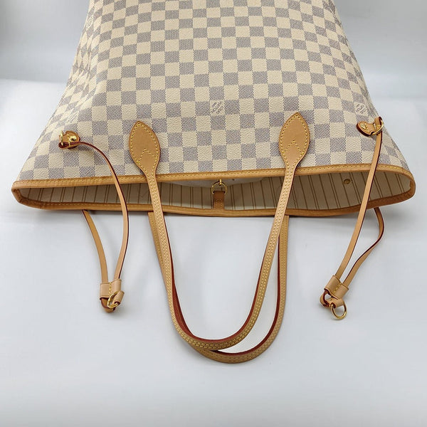 Louis Vuitton Neverfull MM Tote Damier Azur Canvas Super Mint Condition