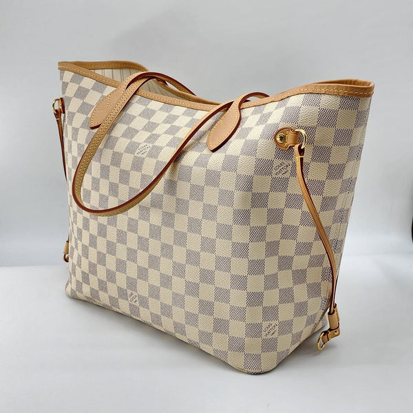 Louis Vuitton Neverfull MM Tote Damier Azur Canvas Super Mint Condition