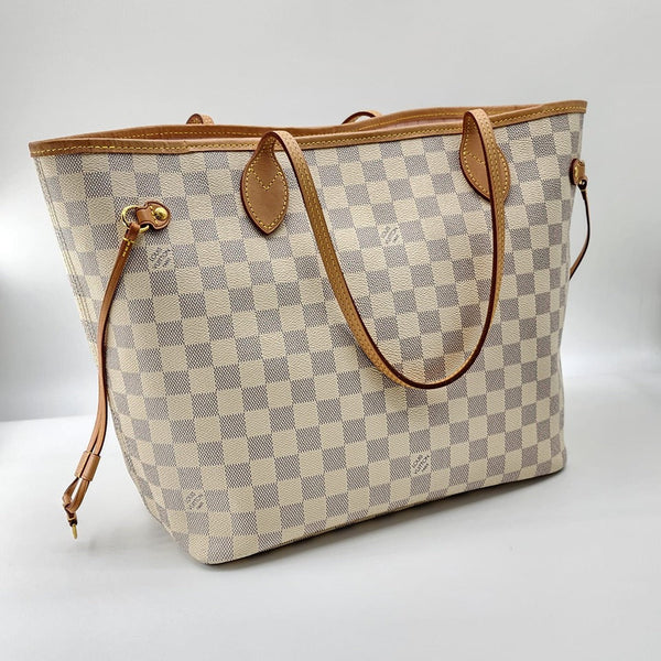 Louis Vuitton Neverfull MM Tote Damier Azur Canvas Mint Condition
