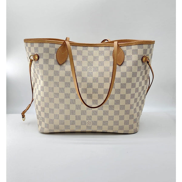 Louis Vuitton Neverfull MM Tote Damier Azur Canvas Mint Condition