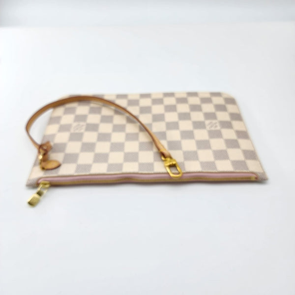 Louis Vuitton Neverfull GM Tote W/Pochette in Damier Azur Canvas Mint Condition