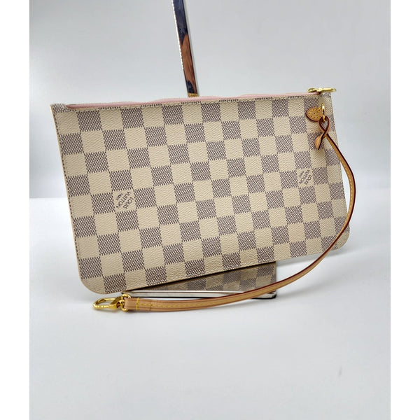 Louis Vuitton Neverfull GM Tote W/Pochette in Damier Azur Canvas Mint Condition