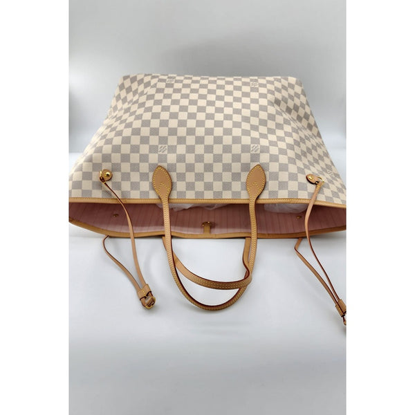 Louis Vuitton Neverfull GM Tote W/Pochette in Damier Azur Canvas Mint Condition