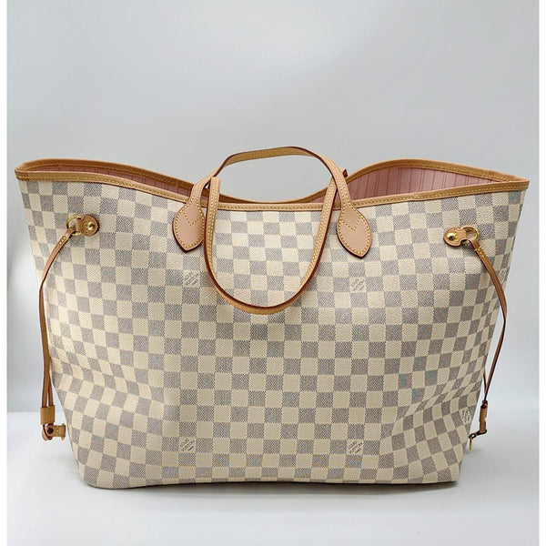 Louis Vuitton Neverfull GM Tote W/Pochette in Damier Azur Canvas Mint Condition