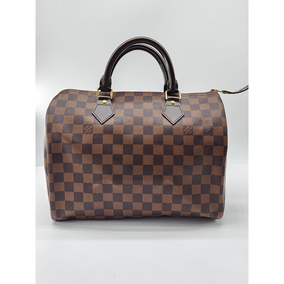Louis Vuitton Speedy 30 Damier Ebene Canvas Tote in Like New Condition