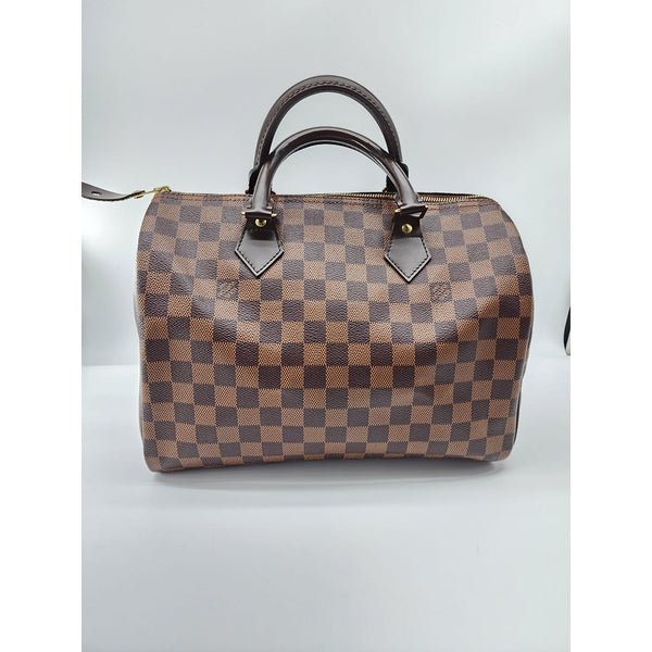 Louis Vuitton Speedy 30 Damier Ebene Canvas Tote in Like New Condition