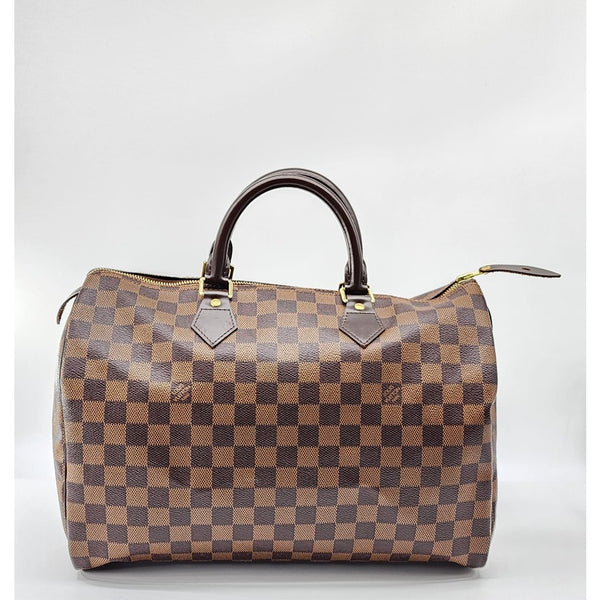 Louis Vuitton Speedy 35 Tote in Damier Ebene Canvas | Mint Condition