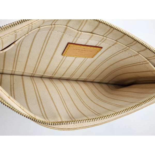 Louis Vuitton Neverfull GM Pochette in Damier Azur Canvas Excellent Condition