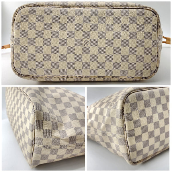 Louis Vuitton Neverfull MM Tote Damier Azur Canvas Mint Condition