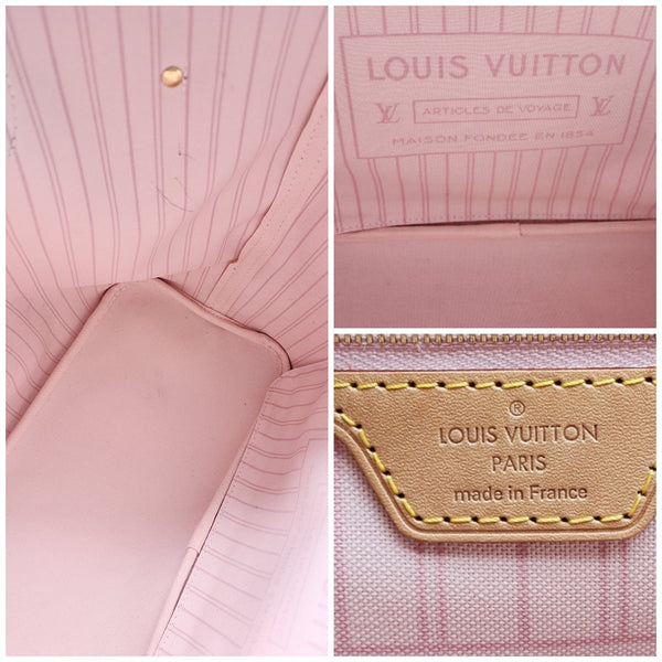 Louis Vuitton Neverfull MM Tote Damier Azur Canvas Mint Condition