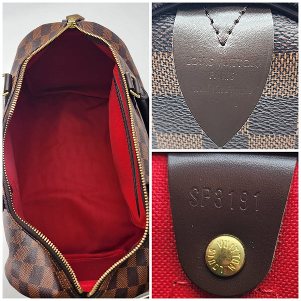 Speedy 35 Tote in Damier Ebene Canvas | Like New Condition