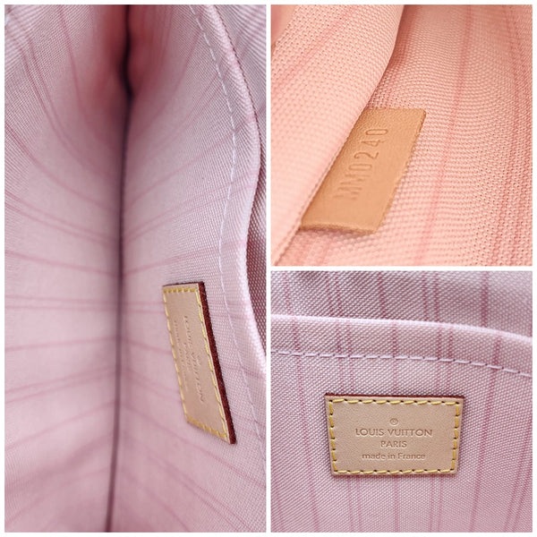 Louis Vuitton Neverfull MM Tote W/Pochette Damier Azur Canvas Mint Condition