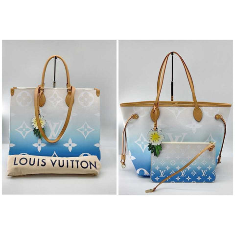 Louis Vuitton Monogram Giant By The Pool Onthego GM & Neverfull W/Pochette Multicolor Special Edition In Super Mint and Like New Condition