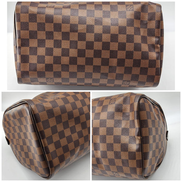 Louis Vuitton Speedy 30 Damier Ebene Canvas Tote in Like New Condition