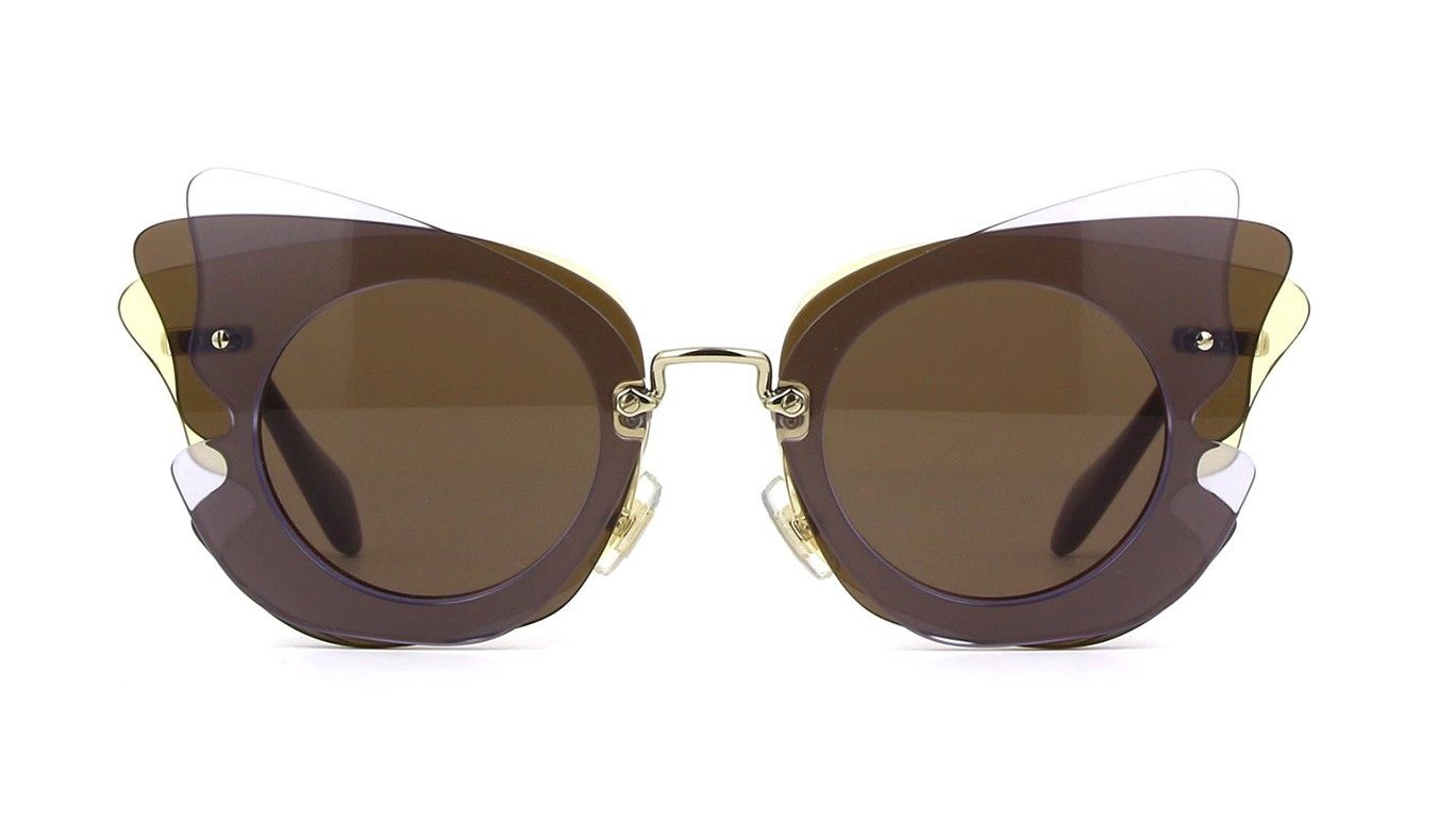 MiuMiu Women's Over Lapping Butterfly Sunglasses Lilac MU02S VA6-8C1