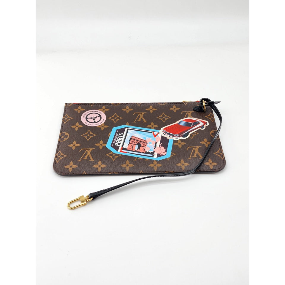 Louis Vuitton Neverfull MY LV WORLD TOUR Pochette In Monogram Canvas | Like New