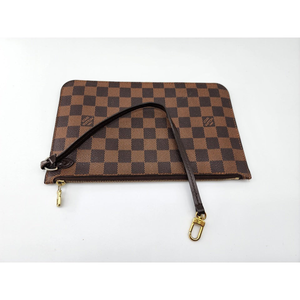 Louis Vuitton Neverfull GM Pochette in Damier Ebene | Like New Condition