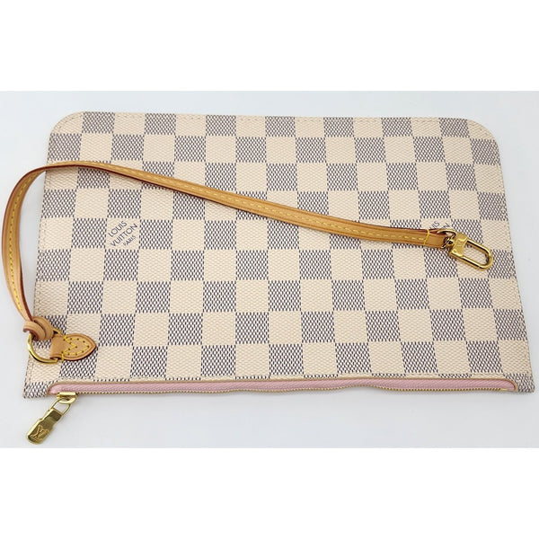Louis Vuitton Neverfull GM Pochette in Damier Azur Canvas | Like New Condition