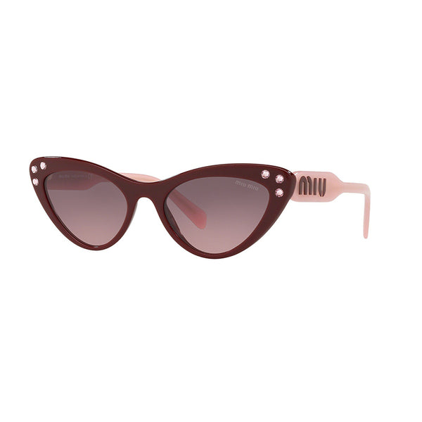 MIU MIU Cat-Eye Burgundy Pink Gradient Sunglasses MU05TS USH146