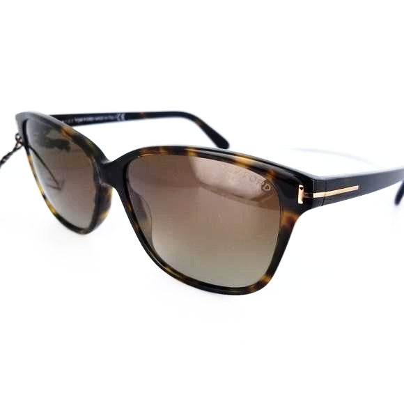 Tom Ford Unisex Rectangle Sunglasses Polarized Lenses TF0432 52H