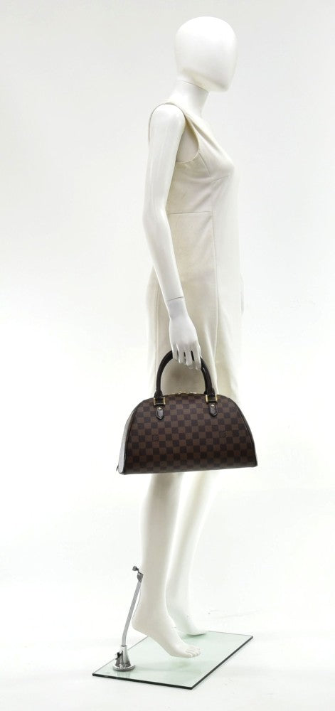 Louis Vuitton Ribera MM Ebene Damier Canvas Handbag