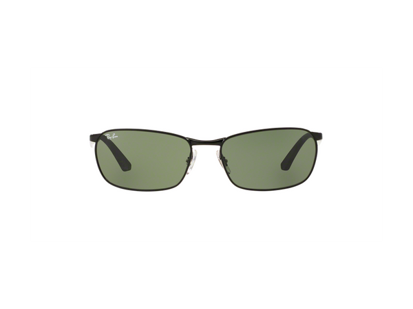 Ray Ban Rectangle Men's Sunglasses Green Lens RB3534 002