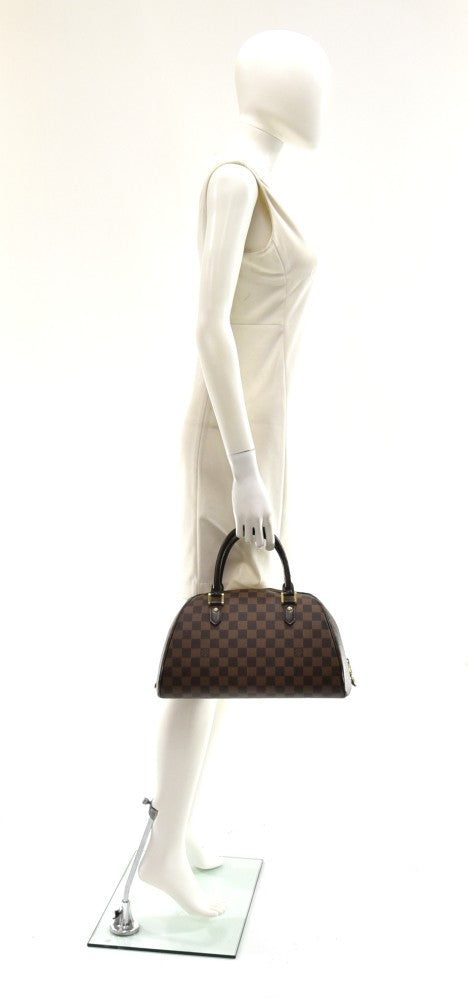 Louis Vuitton Ribera MM Ebene Damier Canvas Handbag