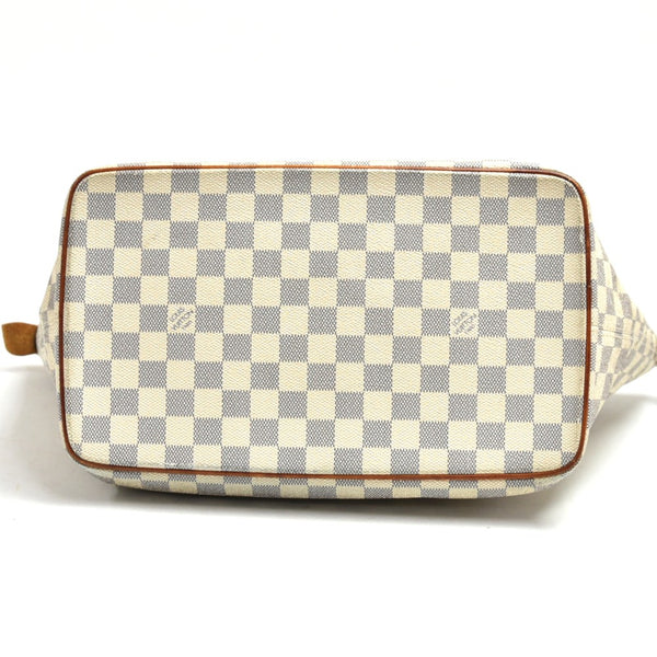 Louis Vuitton Saleya MM White Damier Azur Canvas Tote Hand Bag