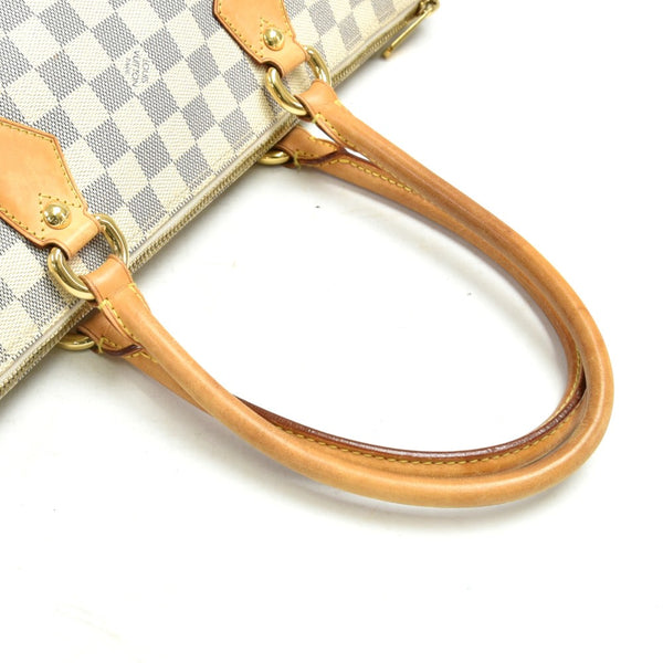 Louis Vuitton Saleya MM White Damier Azur Canvas Tote Hand Bag