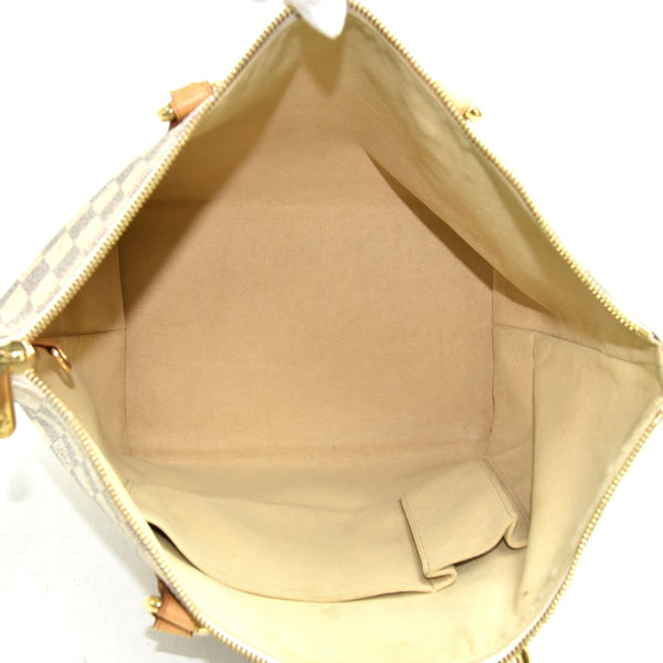 Louis Vuitton Saleya MM White Damier Azur Canvas Tote Hand Bag