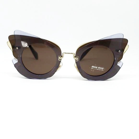 MiuMiu Women's Over Lapping Butterfly Sunglasses Lilac MU02S VA6-8C1